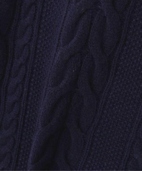 N.（N. Natural Beauty Basic）（エヌエヌナチュラルビューティーベーシック）の「◆ハミルトンナイロンニット（ニット/セーター・レディース・ネイビー/オフホワイト/ベージュ・MEDIUM）」の14枚目の写真