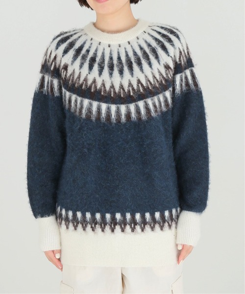 journal standard L'essage(ジャーナルスタンダードレサージュ)の「フェアアイルジャガードプルオーバー◆(ニット/セーター・レディース・ベージュ/グリーン・FREE)」の18枚目の写真