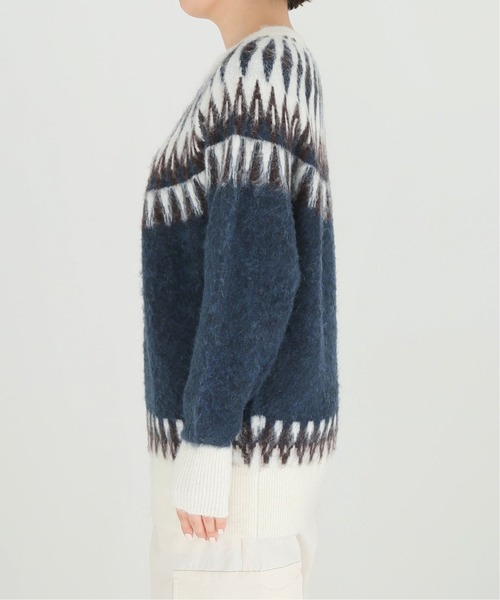 journal standard L'essage(ジャーナルスタンダードレサージュ)の「フェアアイルジャガードプルオーバー◆(ニット/セーター・レディース・ベージュ/グリーン・FREE)」の11枚目の写真