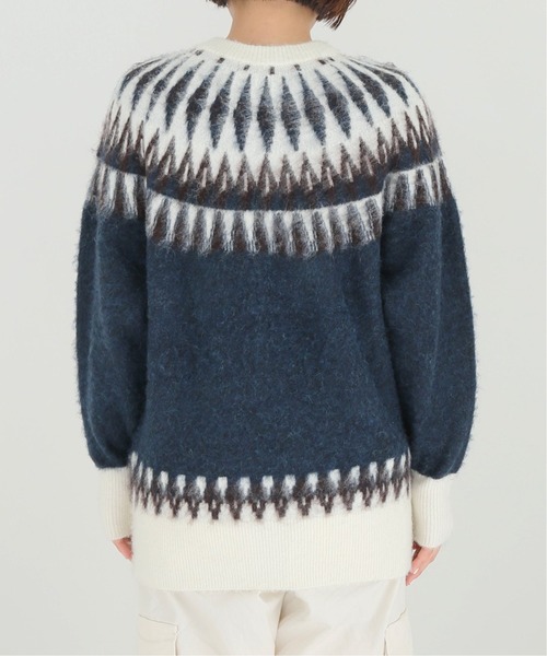 journal standard L'essage(ジャーナルスタンダードレサージュ)の「フェアアイルジャガードプルオーバー◆(ニット/セーター・レディース・ベージュ/グリーン・FREE)」の16枚目の写真