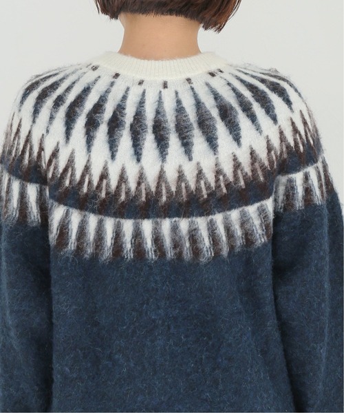 journal standard L'essage(ジャーナルスタンダードレサージュ)の「フェアアイルジャガードプルオーバー◆(ニット/セーター・レディース・ベージュ/グリーン・FREE)」の10枚目の写真