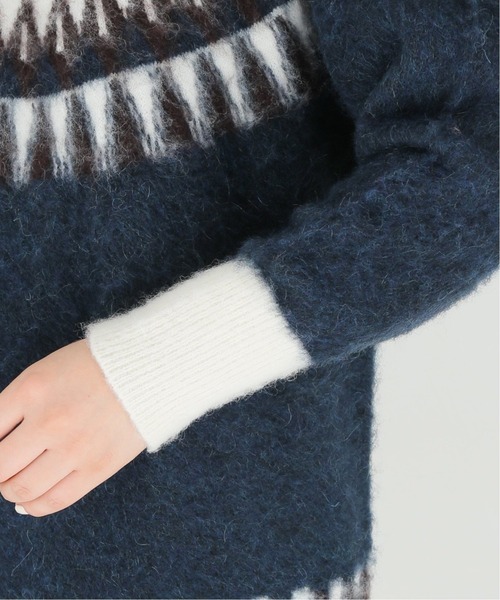 journal standard L'essage(ジャーナルスタンダードレサージュ)の「フェアアイルジャガードプルオーバー◆(ニット/セーター・レディース・ベージュ/グリーン・FREE)」の6枚目の写真