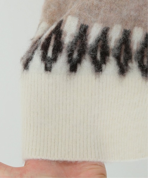 journal standard L'essage(ジャーナルスタンダードレサージュ)の「フェアアイルジャガードプルオーバー◆(ニット/セーター・レディース・ベージュ/グリーン・FREE)」の12枚目の写真