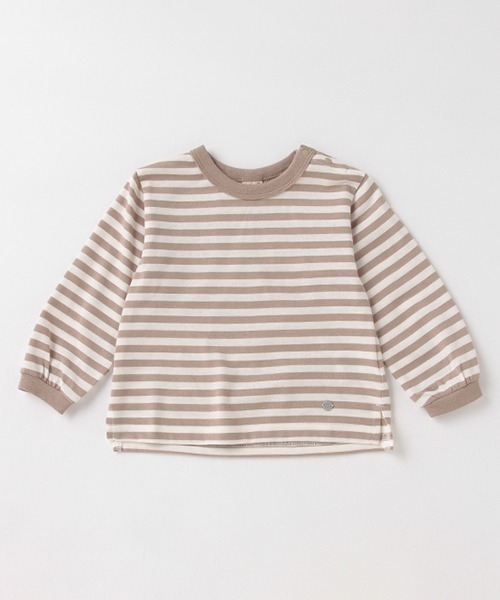 petit main（プティマイン）の「【GOODPRICE】袖リブアソート長T（Tシャツ/カットソー・キッズ・チャコール/ベージュ/アイボリー/ライトカーキ・100cm/80ｃｍ/110cm/120cm/90cm/130cm）」の3枚目の写真
