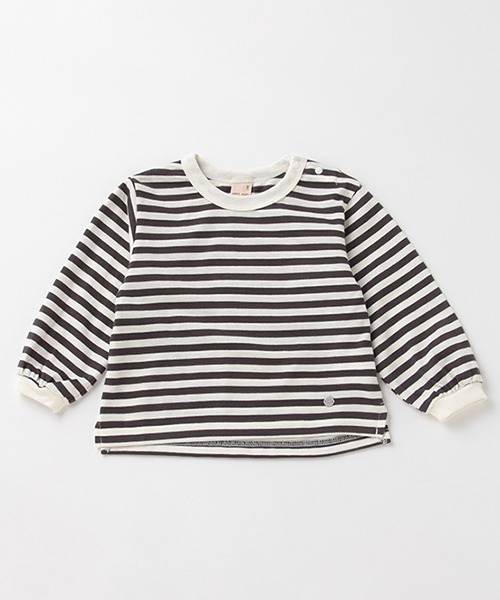 petit main（プティマイン）の「【GOODPRICE】袖リブアソート長T（Tシャツ/カットソー・キッズ・チャコール/ベージュ/アイボリー/ライトカーキ・100cm/80ｃｍ/110cm/120cm/90cm/130cm）」の2枚目の写真