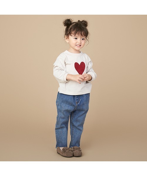 petit main（プティマイン）の「【GOODPRICE】袖リブアソート長T（Tシャツ/カットソー・キッズ・チャコール/ベージュ/アイボリー/ライトカーキ・100cm/80ｃｍ/110cm/120cm/90cm/130cm）」の18枚目の写真