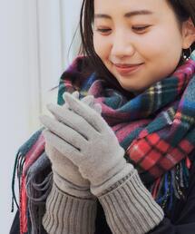 green label relaxing（グリーンレーベルリラクシング）の「ロングリブジャージー グローブ 手袋 -タッチパネル対応-（手袋）」