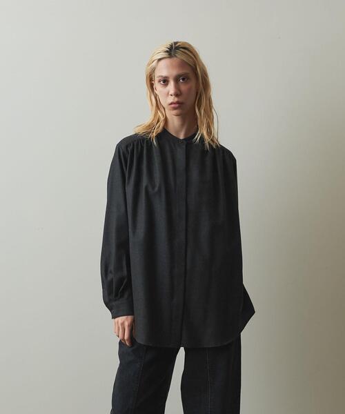 Steven Alan（スティーブンアラン）の「＜Steven Alan＞GATHER BLOUSE/ブラウス（シャツ/ブラウス・レディース・オフホワイト/ダークグレー・S/M）」の6枚目の写真