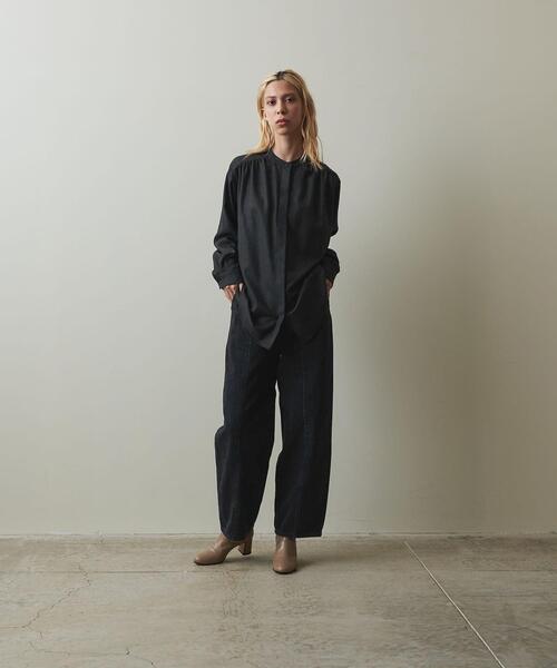 Steven Alan（スティーブンアラン）の「＜Steven Alan＞GATHER BLOUSE/ブラウス（シャツ/ブラウス・レディース・オフホワイト/ダークグレー・S/M）」の5枚目の写真