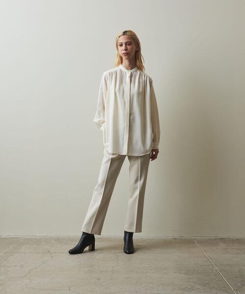 Steven Alan（スティーブンアラン）の「＜Steven Alan＞GATHER BLOUSE/ブラウス（シャツ/ブラウス・レディース・オフホワイト/ダークグレー・S/M）」の4枚目の写真