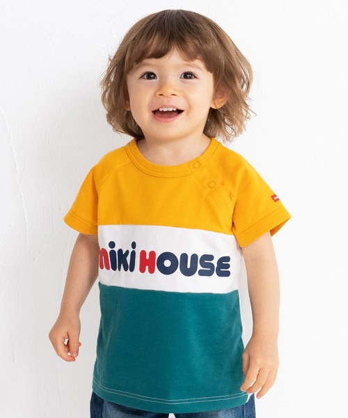 MIKI HOUSE（ミキハウス）の「ロゴ半袖ラグランTシャツ（Tシャツ