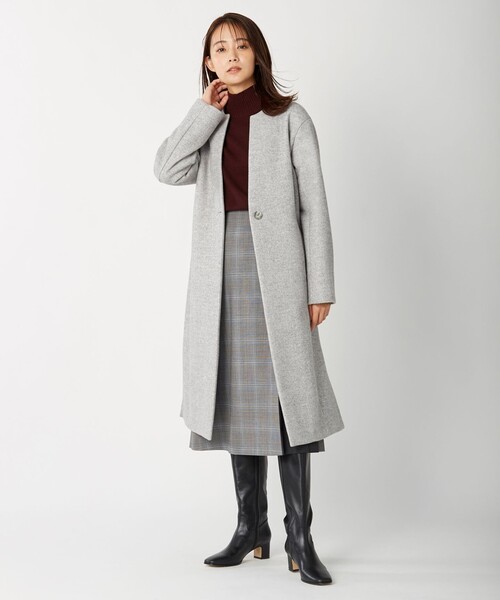 J.PRESS(ジェイプレス)の「【洗える】CASHMERE BLEND ハイネック ニット(ニット/セーター・レディース・スモーキーグリーン系/ベージュ系/ふじ色系/ライトグレー系/ワイン系/ダルブルー系/アイボリー系・LARGE/MEDIUM)」の15枚目の写真