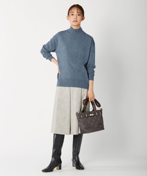 J.PRESS(ジェイプレス)の「【洗える】CASHMERE BLEND ハイネック ニット(ニット/セーター・レディース・スモーキーグリーン系/ベージュ系/ふじ色系/ライトグレー系/ワイン系/ダルブルー系/アイボリー系・LARGE/MEDIUM)」の21枚目の写真