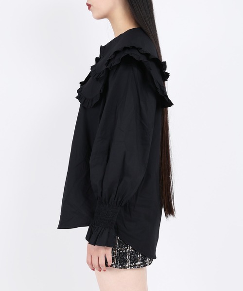WC（ダブル シー）の「ダブルフリルブラウス（シャツ/ブラウス・レディース・ホワイト/ブラック・FREE）」の11枚目の写真