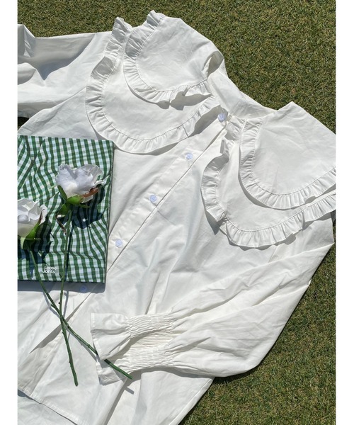 WC（ダブル シー）の「ダブルフリルブラウス（シャツ/ブラウス・レディース・ホワイト/ブラック・FREE）」の10枚目の写真