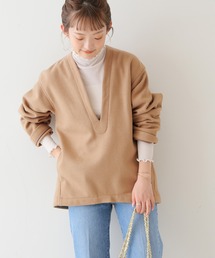 SLOBE IENA | ニードルカットニュアンスネックプルオーバー【手洗い可能】◆(Tシャツ/カットソー)