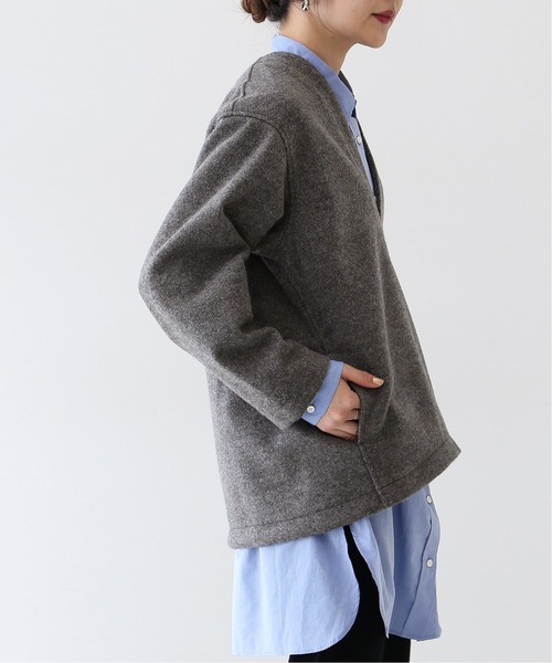 SLOBE IENA（スローブイエナ）の「ニードルカットニュアンスネックプルオーバー【手洗い可能】◆（Tシャツ/カットソー・レディース・グレー系その他/ベージュ・FREE）」の8枚目の写真
