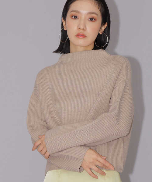 NATURAL BEAUTY BASIC(ナチュラルビューティーベーシック)の「寄せ柄フォルムニット(ニット/セーター・レディース・ベージュ/ラベンダー/ライトグリーン・MEDIUM)」の21枚目の写真