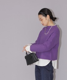 NATURAL BEAUTY BASIC | 寄せ柄フォルムニット(ニット/セーター)
