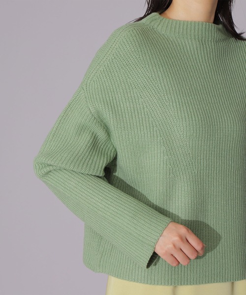 NATURAL BEAUTY BASIC(ナチュラルビューティーベーシック)の「寄せ柄フォルムニット(ニット/セーター・レディース・ベージュ/ラベンダー/ライトグリーン・MEDIUM)」の7枚目の写真