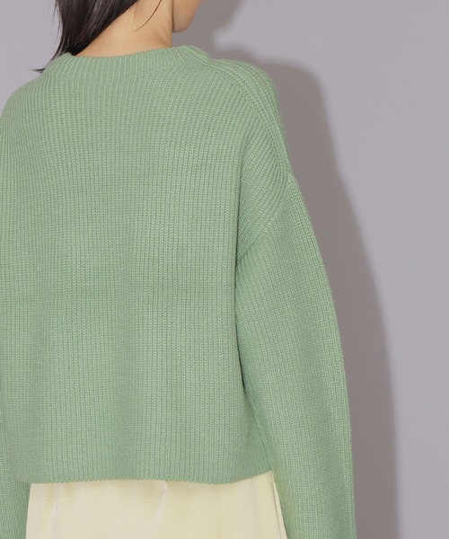 NATURAL BEAUTY BASIC(ナチュラルビューティーベーシック)の「寄せ柄フォルムニット(ニット/セーター・レディース・ベージュ/ラベンダー/ライトグリーン・MEDIUM)」の8枚目の写真