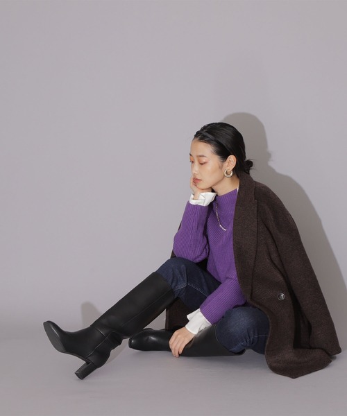 NATURAL BEAUTY BASIC(ナチュラルビューティーベーシック)の「寄せ柄フォルムニット(ニット/セーター・レディース・ベージュ/ラベンダー/ライトグリーン・MEDIUM)」の11枚目の写真