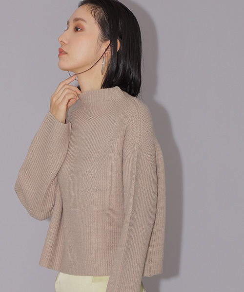 NATURAL BEAUTY BASIC(ナチュラルビューティーベーシック)の「寄せ柄フォルムニット(ニット/セーター・レディース・ベージュ/ラベンダー/ライトグリーン・MEDIUM)」の15枚目の写真