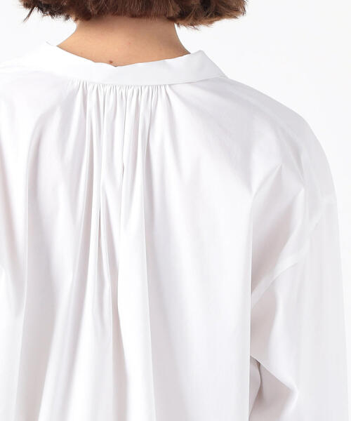 TOMORROWLAND （トゥモローランド）の「ストレッチブロード オープンカラーブラウス（シャツ/ブラウス・レディース・ネイビー/ミント/ホワイト・36）」の12枚目の写真