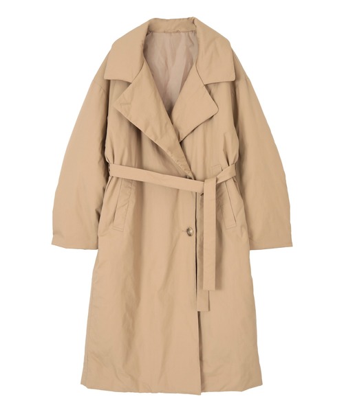 titivate（ティティベイト）の「ﾊﾟﾃﾞｯﾄ中綿ｺｰﾄ（その他アウター・レディース・ブラウン/アイボリー/ベージュ・M/L/S）」の12枚目の写真