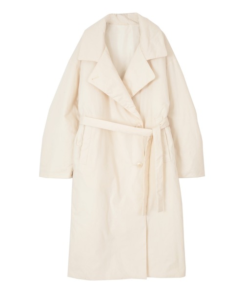 titivate（ティティベイト）の「ﾊﾟﾃﾞｯﾄ中綿ｺｰﾄ（その他アウター・レディース・ブラウン/アイボリー/ベージュ・M/L/S）」の9枚目の写真