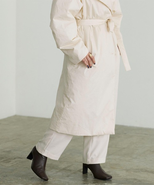 titivate（ティティベイト）の「ﾊﾟﾃﾞｯﾄ中綿ｺｰﾄ（その他アウター・レディース・ブラウン/アイボリー/ベージュ・M/L/S）」の19枚目の写真