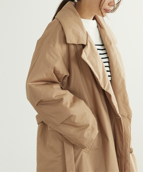 titivate（ティティベイト）の「ﾊﾟﾃﾞｯﾄ中綿ｺｰﾄ（その他アウター・レディース・ブラウン/アイボリー/ベージュ・M/L/S）」の13枚目の写真