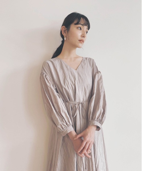 kaene ボリュームスリーブAラインワンピース kaene ボリュームスリーブAラインワンピース