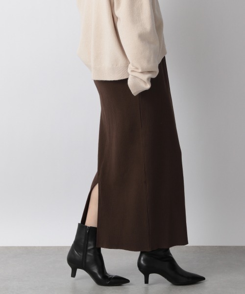 LOWRYS FARM(ローリーズファーム)の「ワッフルタイトスカート 257356(スカート・レディース・アイボリー/ブラック/ダークブラウン/グリーン・FREE)」の13枚目の写真