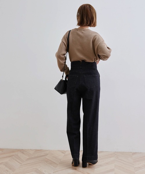 ROPE' PICNIC（ロペピクニック）の「ハイウエストデニムパンツ（デニムパンツ・レディース・ネイビー/ブラック・36/38/40）」の3枚目の写真