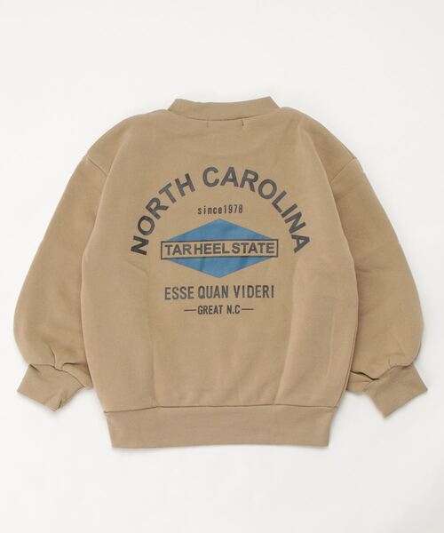 THE CASUAL（カジュアル）の「プリント BIG ハイネック トレーナー キッズ（スウェット・キッズ・ベージュ/オフホワイト/チャコール・110cm/120cm/130cm/140cm/150cm/160cm）」の4枚目の写真