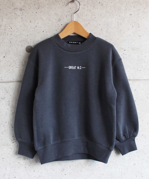 THE CASUAL（カジュアル）の「プリント BIG ハイネック トレーナー キッズ（スウェット・キッズ・ベージュ/オフホワイト/チャコール・110cm/120cm/130cm/140cm/150cm/160cm）」の8枚目の写真