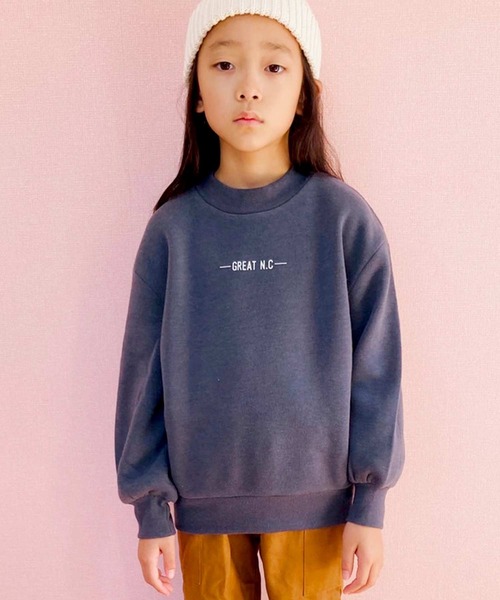 THE CASUAL（カジュアル）の「プリント BIG ハイネック トレーナー キッズ（スウェット・キッズ・ベージュ/オフホワイト/チャコール・110cm/120cm/130cm/140cm/150cm/160cm）」の15枚目の写真