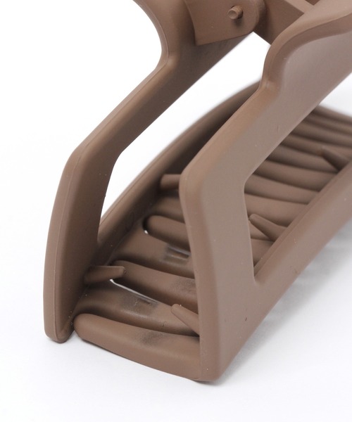 Heather（ヘザー）の「マットバンスクリップ　257483（バレッタ/ヘアクリップ・レディース・ホワイト/ブラウン/ホワイト×ブラウン・ONE SIZE）」の5枚目の写真