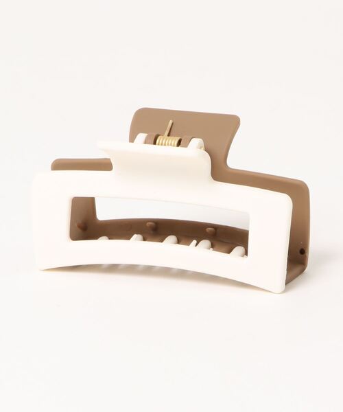 Heather（ヘザー）の「マットバンスクリップ　257483（バレッタ/ヘアクリップ・レディース・ホワイト/ブラウン/ホワイト×ブラウン・ONE SIZE）」の11枚目の写真