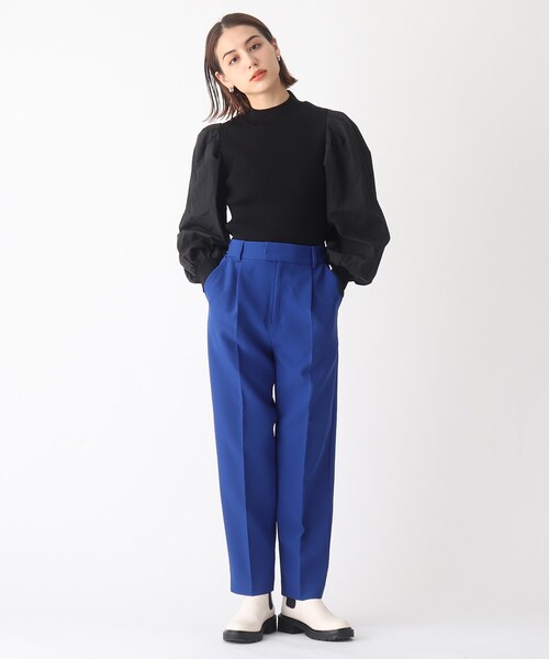 OPAQUE.CLIP(オペークドットクリップ)の「◆ストレッチダブルクロス カラータックパンツ【WEB限定サイズ】(その他パンツ・レディース・ホワイト系/ブルー/ダークグリーン・38/40/34/42/36)」の11枚目の写真
