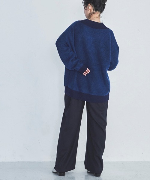 lautreamont BLEUBLANC（ロートレアモンブルーブラン）の「<lautreamont BLEUBLANC>配色Vネックニット（ニット/セーター・レディース・ベージュ/オレンジ/ブルー/ブラック系その他・9号）」の22枚目の写真