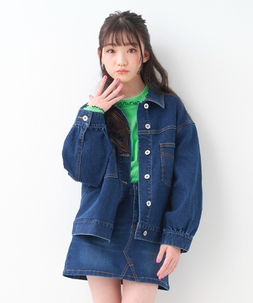 by LOVEiT（バイラビット）の「デニムジャケット（デニムジャケット・キッズ・ブラック/ブルー・150cm/140cm/120cm/130cm）」の2枚目の写真