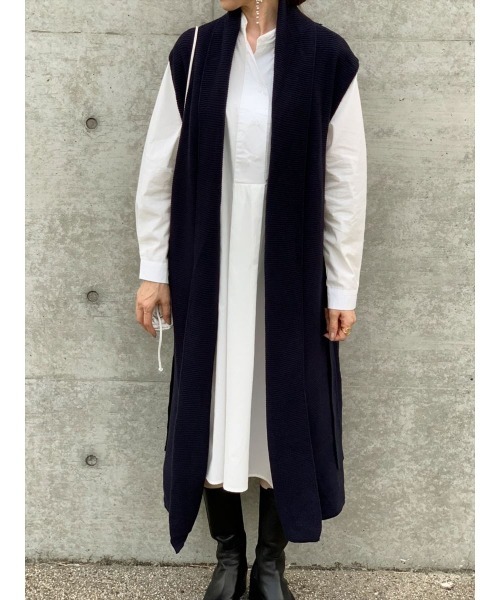 Day and Grade(デイアンドグレイド)の「ジレ&シャツワンピースセット(ワンピース・レディース・ブルー・FREE)」の4枚目の写真