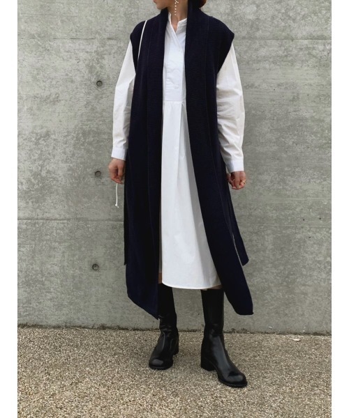 Day and Grade(デイアンドグレイド)の「ジレ&シャツワンピースセット(ワンピース・レディース・ブルー・FREE)」の6枚目の写真