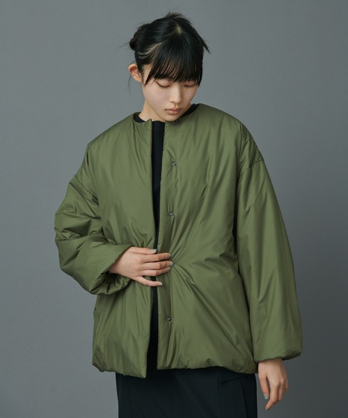 N.O.R.C(ノーク)の「パティングクルーミドルコート(ダウンジャケット/コート・レディース・ブラック/カーキ/キャメル・S/M/L)」の3枚目の写真