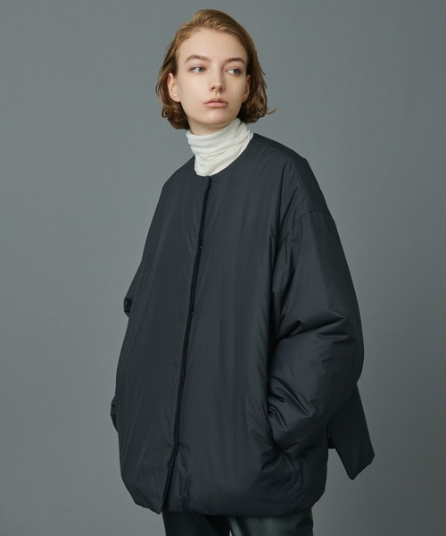 N.O.R.C(ノーク)の「パティングクルーミドルコート(ダウンジャケット/コート・レディース・ブラック/カーキ/キャメル・S/M/L)」の2枚目の写真