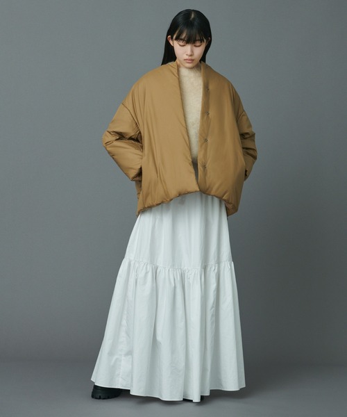 N.O.R.C(ノーク)の「パティングクルーミドルコート(ダウンジャケット/コート・レディース・ブラック/カーキ/キャメル・S/M/L)」の12枚目の写真