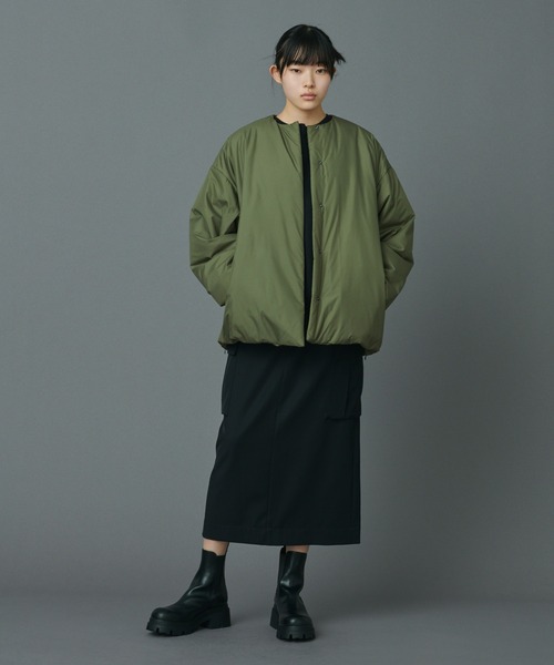 N.O.R.C(ノーク)の「パティングクルーミドルコート(ダウンジャケット/コート・レディース・ブラック/カーキ/キャメル・S/M/L)」の18枚目の写真