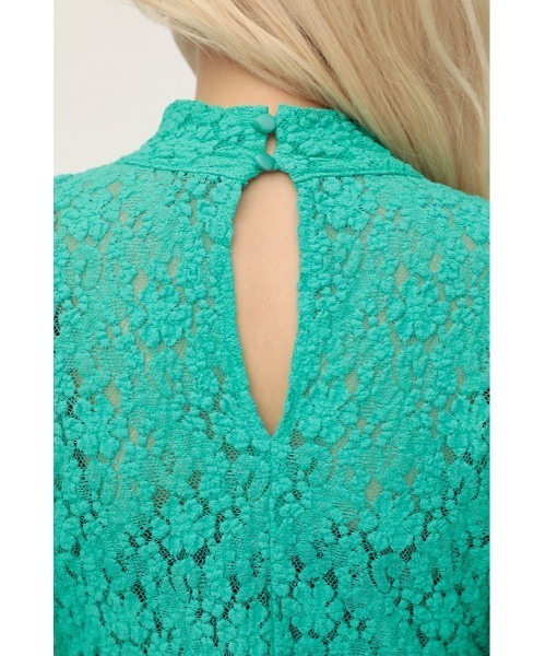 SLY(スライ)の「STAND NECK LACE TOPS スタンドネックレース トップス(Tシャツ/カットソー・レディース・ミント/アイボリー・FREE)」の15枚目の写真